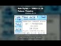Bob Dylan - 1990-11-16 - Palace Theatre, Columbus, OH, US