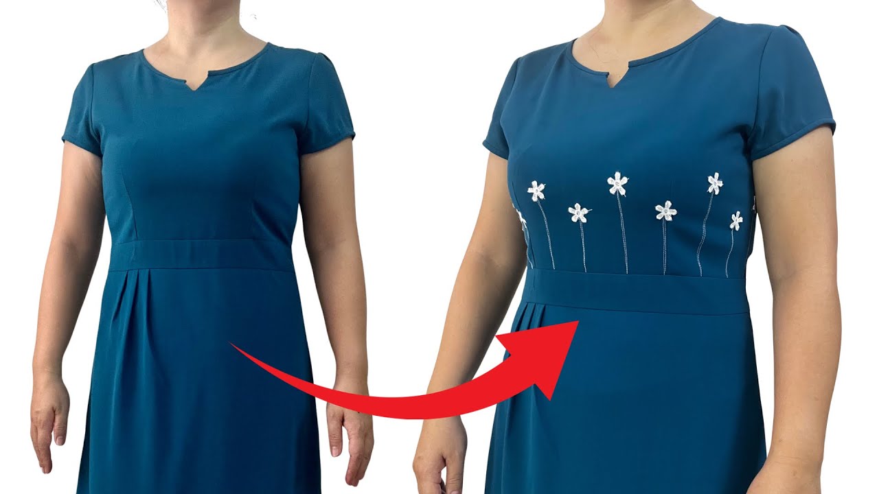 ❤️ A clever trick to refresh old dresses using just a tiny piece of lace/ sewingtips