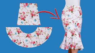 You don’t have to be a tailor to sew a skirt  this way is easy!