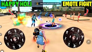 Free Fire Emote Fight On Factory Roof 😈 Happy Holi Special ⚡ Noob vs Pro Emote Fight 😎 Free Fire 🔥