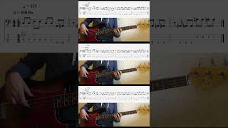 Молчат дома - Ленинградский блюз (verse) - Bass cover & Tabs #shorts