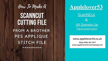 Make A Brother PES Stitch File Into A ScanNCut Cutting File For Appliqué
