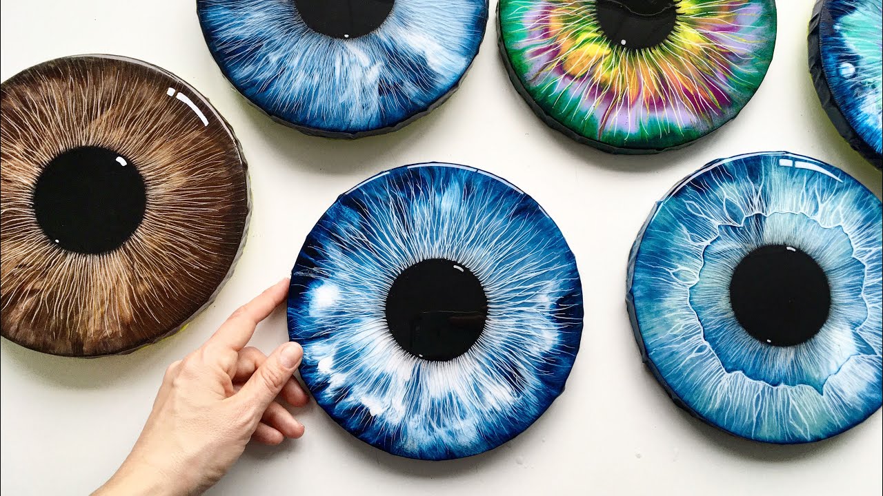168 Step by step EYE acrylic pour painting fluidart acrylicpouring 