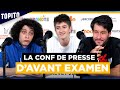 La conf de presse davant examen