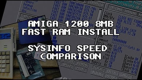 Amiga 1200 8MB Fast Ram Board - Sysinfo Comparison A1208