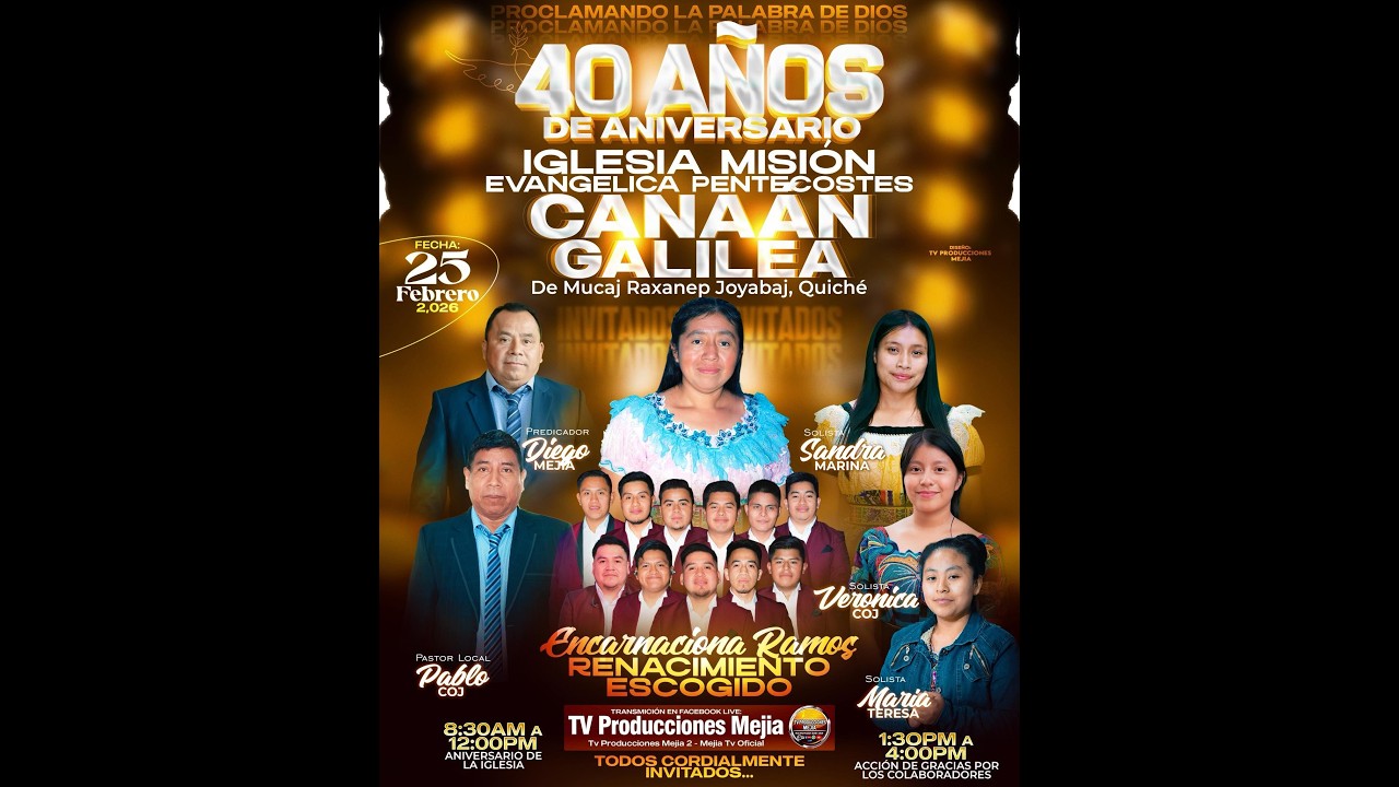 Primera Parte - Desde Iglesia Misión Evangélica Pentecostés Canaán Galilea de Mucaj Raxanep Joyabaj