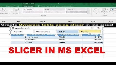 Create Tables with SLICER in MS Excel I #exceltutorial #exceltips #msexcel #ytshorts #shortsvideo