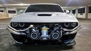 Amazing Twin Turbo Car Sound! Dyno Pull! 2 Step! Burnout...