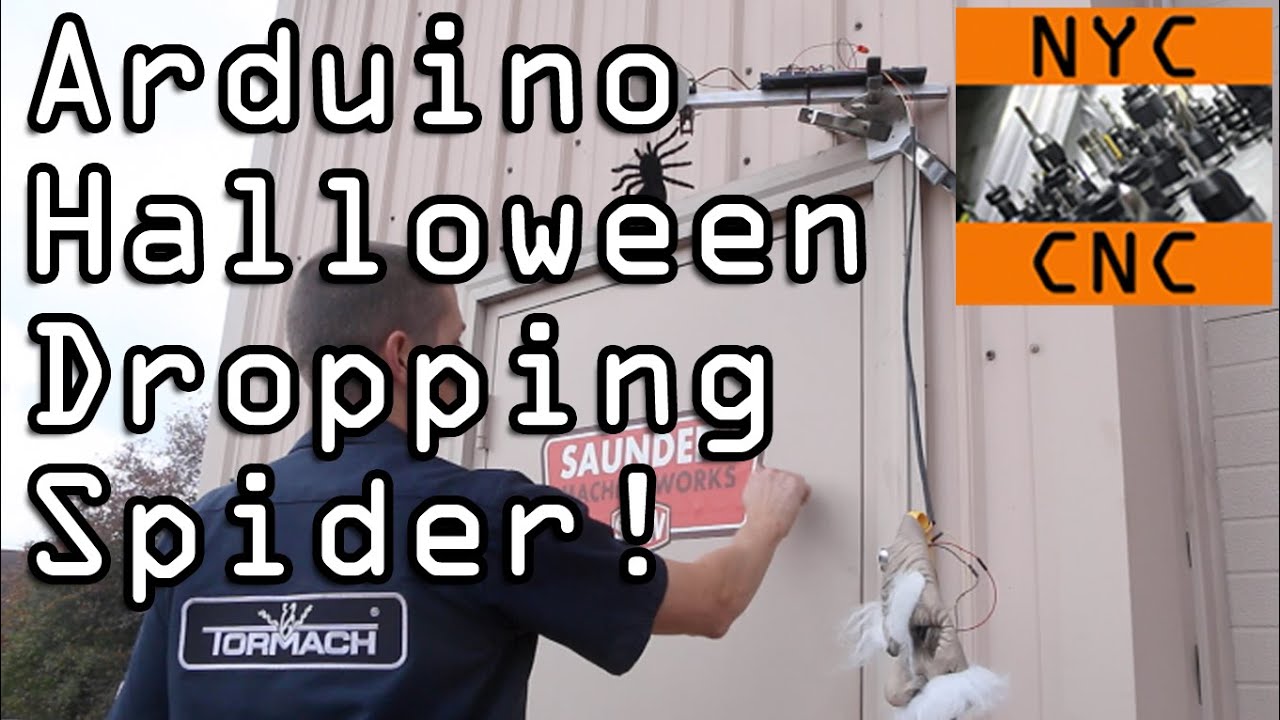 Arduino Dropping Spider Halloween Widget62!