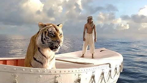 بيتحبس لوحده في مركب صغير مع نمر في نص المحيط | ملخص فيلم life of pi