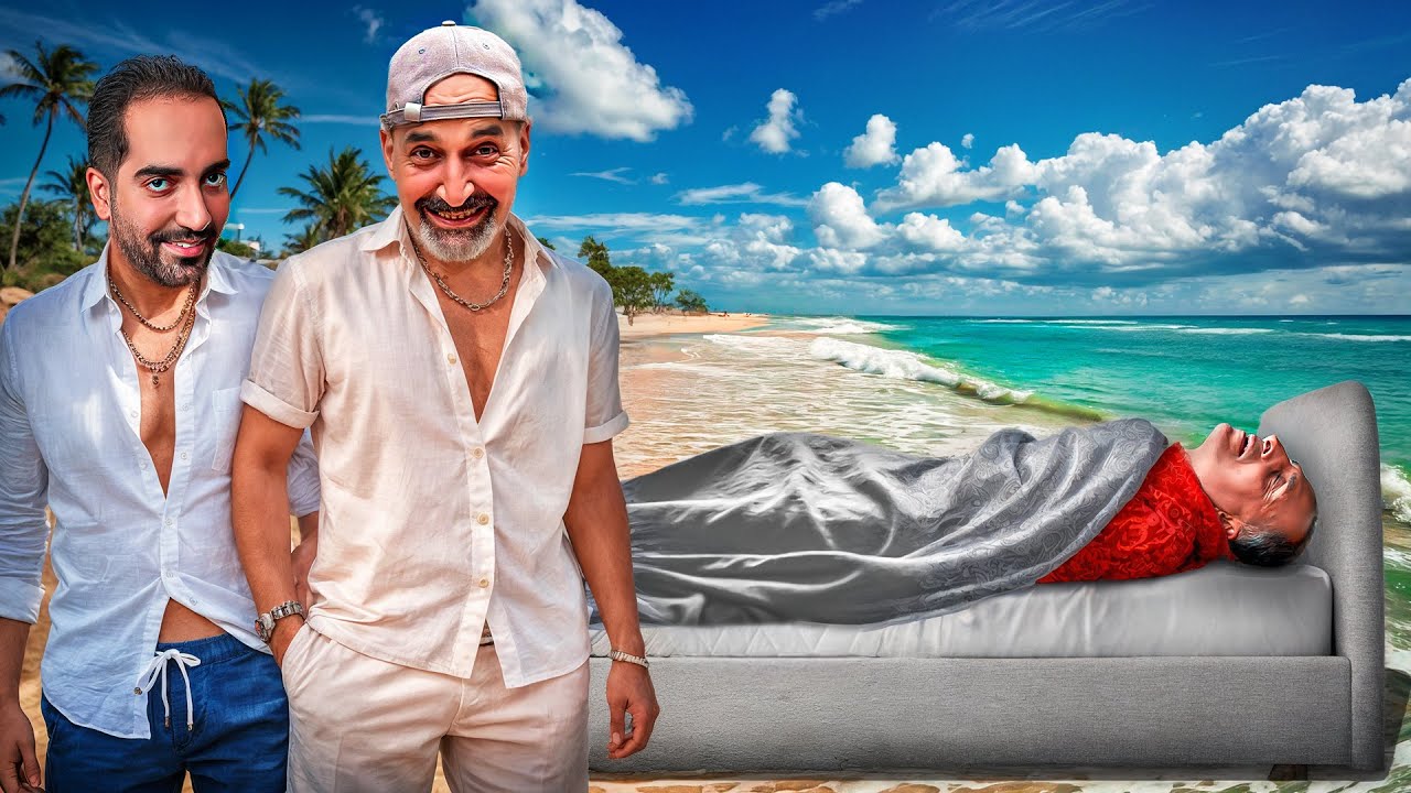 خوابیدن تو دریا❌😱با تشک😳