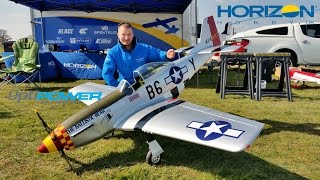 HANGAR 9 P-51D MUSTANG 60cc ARF MAIDEN GIANT SCALE RC OPTIPOWER 50C ULTRA EP CONVERSION - 2016
