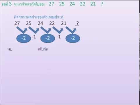 ตัวอย่างโจทย์อนุกรม เลขคณิต