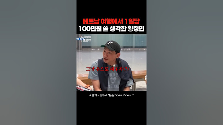 풍향고 노어플 베트남 여행에서 돈찍누 하려던 황정민