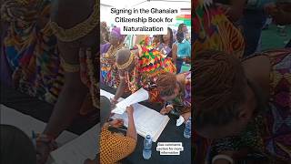 African American King in Ghana Receives Dual Citizenship. Signs historic Reference Book