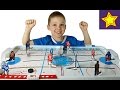 Игра настольный хоккей распаковка игрушки Table hockey unboxing