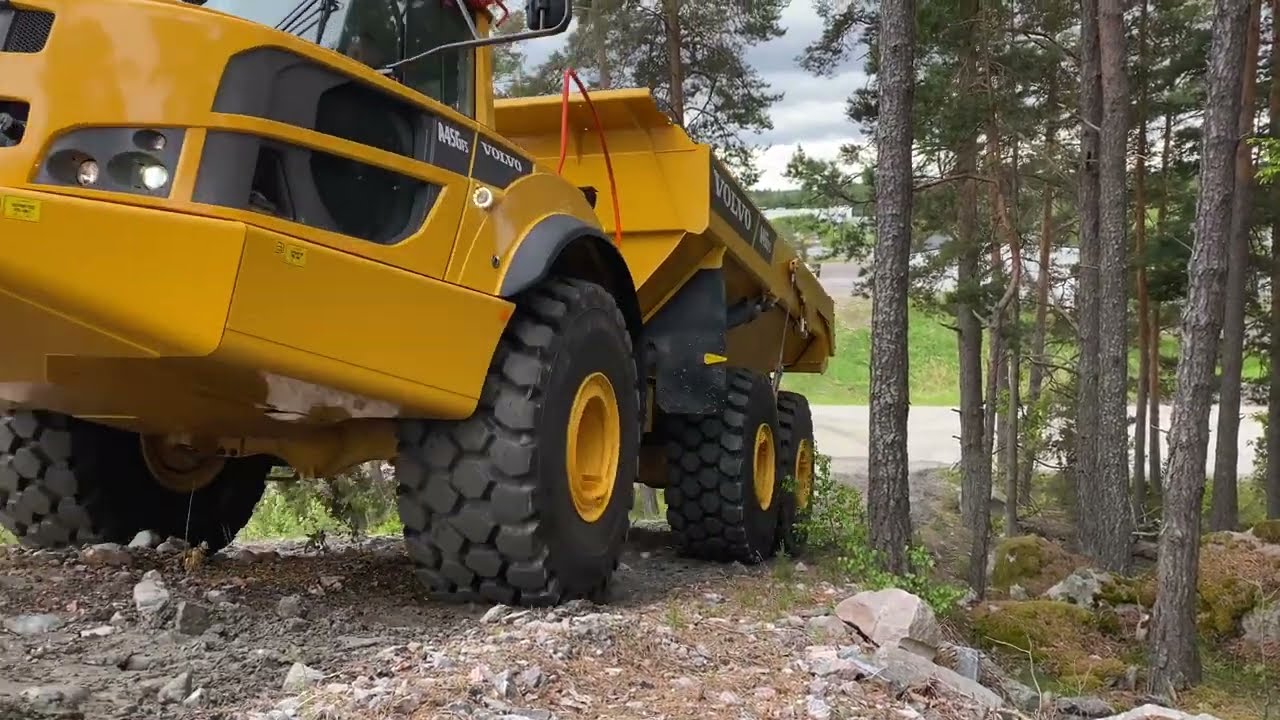 Volvo A45G working on site at Volvo Customer Center in Sweden