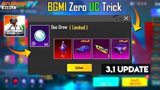 BGMI ZERO UC TRICK 😍 | BGMI ZERO UC SPIN TRICK | BGMI FREE MATERIAL| BGMI FREE SPIN