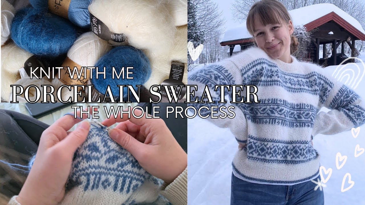 Porcelain Sweater by Lene Holm Samsøe - Knit with me // Project Vlog 