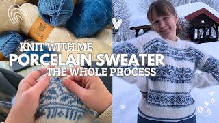 Porcelain Sweater by Lene Holm Samsøe  Knit with me // Project Vlog