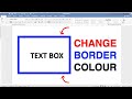 How To Change Text Box Outline Color In Word