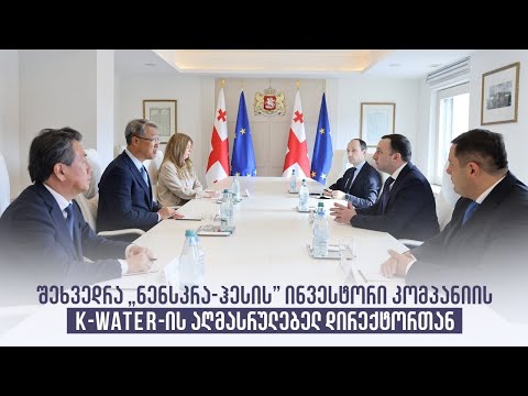შეხვედრა „ნენსკრა-ჰესის” ინვესტორი კომპანიის K-Water-ის აღმასრულებელ დირექტორთან