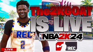 🔴 NBA 2K24 LIVE REC GAMEPLAY ON A 6'8 DEMIGOD PG BUIILD | BEST POINT GUARD BUILD ON NBA 2K24