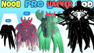 NOOB vs PRO vs HACKER vs GOD in Venom Run 3D