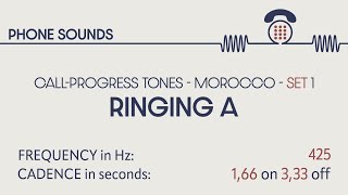 Ringing / Ringback tone A (Morocco). Call-progress tones. Phone sounds. Sound effects. SFX