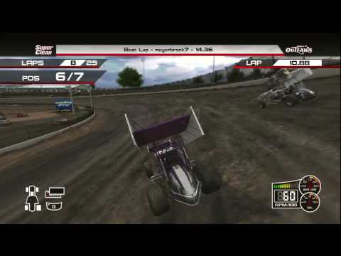 World of Outlaws Sprint Cars (Xbox 360) Full Online Race - Eldora