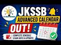Jkssb Advanced calendar out II Jkssb-2026