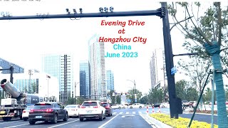 Evening Drive at Hangzhou City   China