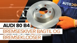 Montering af Bremseklodssæt AUDI 80 (8C, B4): gratis video