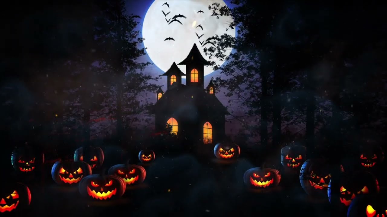Halloween Theme Projection with Spooky Music YouTube
