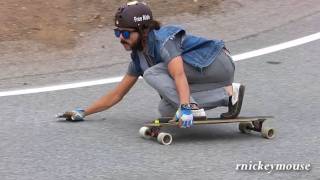Longboarder Crashes into Guardrail