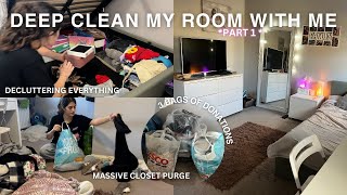 DEEP CLEAN MY ROOM WITH ME | *huge* closet purge, reorganising & decluttering EVERYTHING 🧼✨