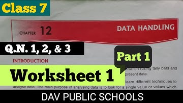 DAV Class 7 maths Chapter 12 Data Handling