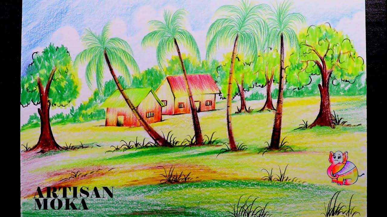 Featured image of post Scenery My Village Drawing Competition / Draw mountain riverside village scenery with oil pastel how to draw mountain hill village scenery step by step | easy nature.