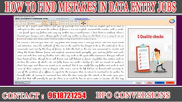 How to Find Mistakes in Data Entry Jobs | Data Entry Quality Checking Software Download