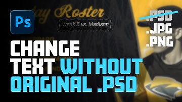 Beginner Photoshop Tutorial | Change Text Without Original Design File