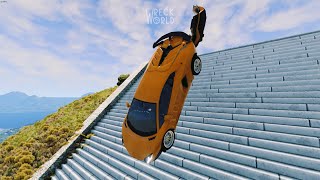 Cars vs Steepest Stair #3 (BeamNG Drive)