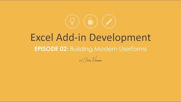 Excel Add-in Development | Ep 02: Building Modern Userforms