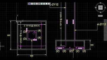 Isolated footing detailing in autocad made easy