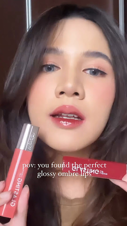 OMBRE PAKE WARDAH GLASTING LIQUID LIP! 02 08 ♡ #shorts #wardahglasting #ombre