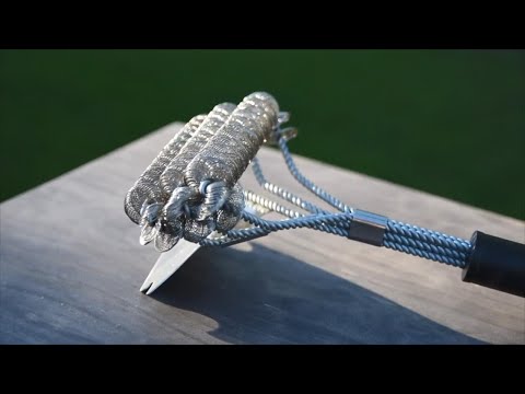 Grill Brush Bristle Free - Safe BBQ Cleaning Grill Brush and Scraper