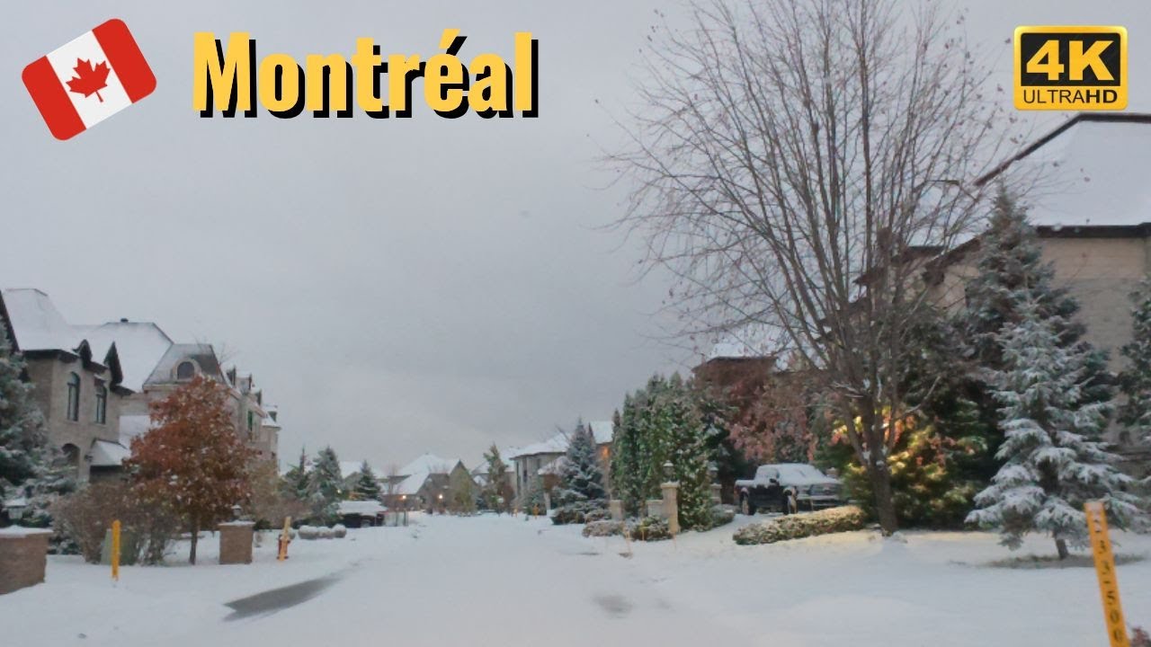 [4K] ❄️❄️❄️A Snowy Fairytale Village in Brossard | Exploring a Luxury Neighborhood🏰✨#montreal #snow