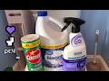 💜🚽ASMR Lavender & Bleach Toilet Cleaning! w/ Lavender Disinfectant Spray, Lavender Comet & Bleach 🚽💜