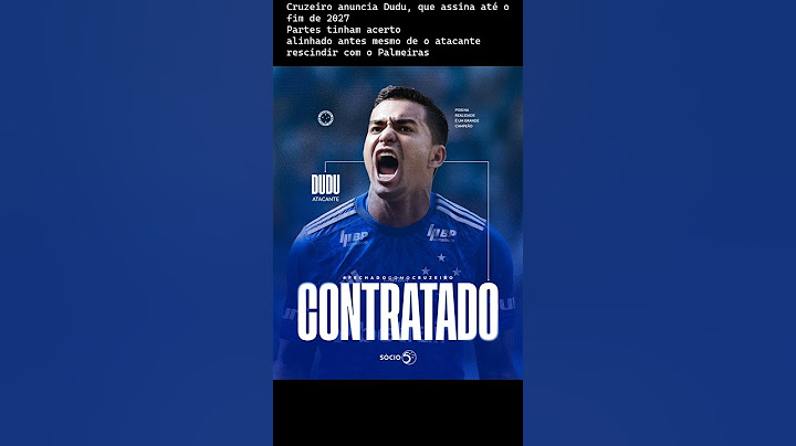 Cruzeiro anuncia Dudu, que assina até o fim de 2027 #shorts