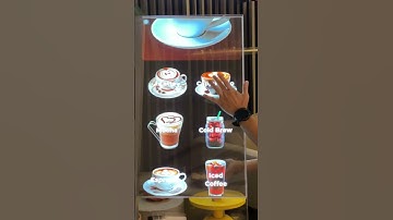Transparent OLED coffee kiosk #oled #transparentoled