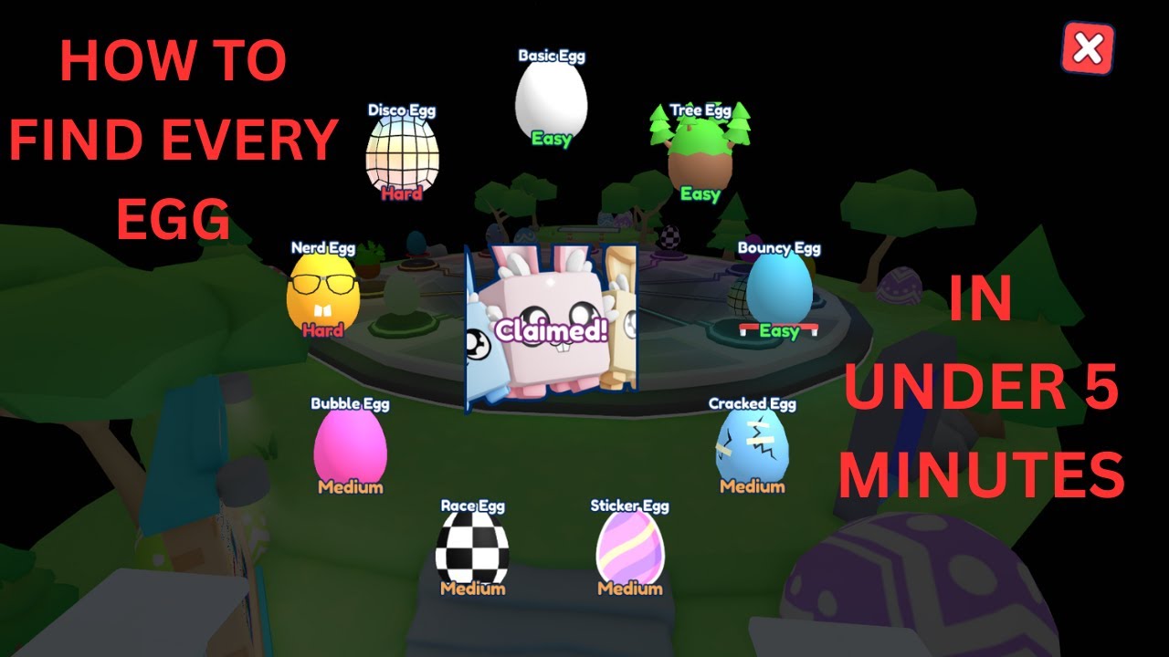 EVERY EGG LOCATION IN BUBBLE GUM SIMULATOR INFINITY EGG HUNT